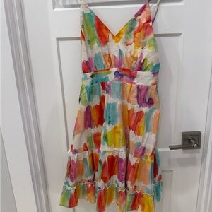Orange and Yellow Sleeveless Sundress for beach summer small NWT